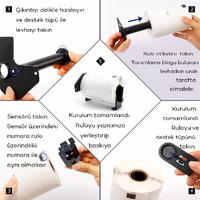 Baskistan Brother P-Touch DK-22214 Sürekli Etiket – QL-1060N Uyumlu (12mm x 30,48m) Muadil Ürün