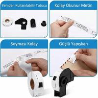 Baskistan Brother QL Serisi Uyumlu DK-11201 Standart Adres Etiketi (29mm x 90mm, 400 Adet/Rulo) - Muadil Termal Rulo