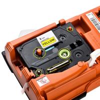 Baskistan Brother TZE-651 24 mm Sarı Üzeri Siyah Laminasyonlu Etiket (24mm x 8m)