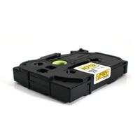 Baskistan Brother TZE-651 24 mm Sarı Üzeri Siyah Laminasyonlu Etiket (24mm x 8m)