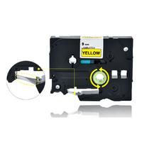 Baskistan Brother TZE-651 24 mm Sarı Üzeri Siyah Laminasyonlu Etiket (24mm x 8m)