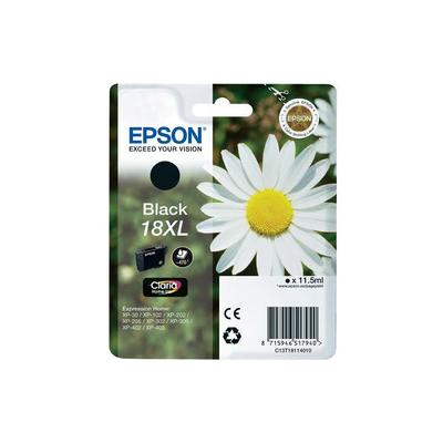 Epson 18XL T1811 C13T18114020 Siyah Yüksek Kapasiteli Orijinal Kartuş