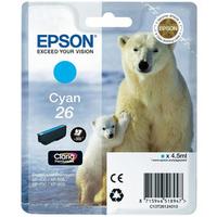 Epson 26 T2612 C13T26124020 Cyan Original Cartridge