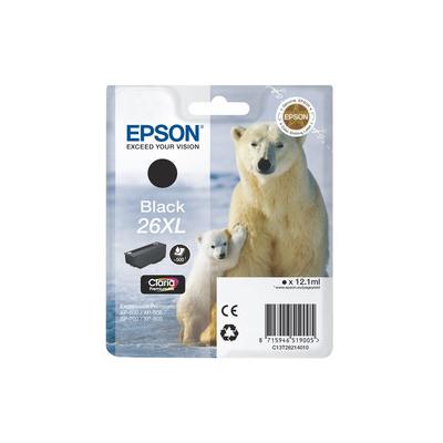 Epson 26XL T2621 C13T26214020 Siyah Yüksek Kapasiteli Orijinal Kartuş