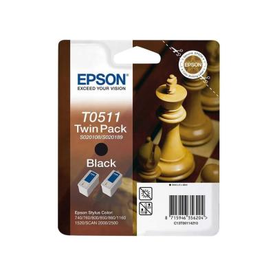 Epson T0511 (C13T05114220) 2Li Paket Siyah Orijinal Kartuş - Stylus Color 1160A