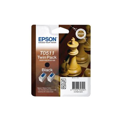 Epson T0511 C13T05114220 Siyah Orijinal Kartuş 2'li Set