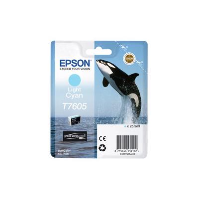 Epson T7605 C13T76054010 Açık Mavi Orijinal Kartuş