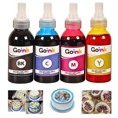 Goink Epson Uyumlu Gıda Mürekkep Seti (4x100 ml CMYK) – Özel Valfli Kapaklı, Sızdırmaz, Yüksek Kalite