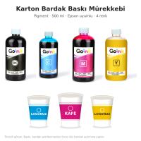 Goink Karton Bardak Baskı Mürekkebi 500 ml - Epson Uyumlu Pigment (Renk Seçenekli)