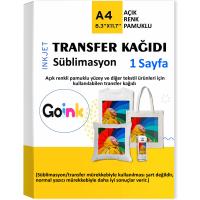 Goink Transfer Kağıdı (Açık Renk Pamuklu Kumaş) - 140gsm - 1yp - A4