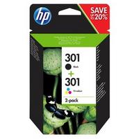 HP 301 N9J72AE Siyah Orijinal Renkli Kartuş 2'li Set