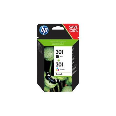 HP 301 N9J72AE Siyah Orijinal Renkli Kartuş 2'li Set