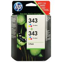 HP 343 CB332EE Renkli Orijinal Kartuş 2'li Set