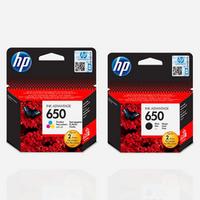 HP 650 CZ101AE Siyah HP 650 CZ102AE Renkli Orijinal 2'li Kartuş Seti