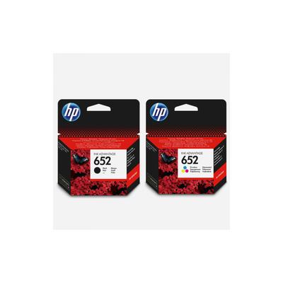 HP 652 F6V25AE Siyah F6V24AE Renkli 2'li Orijinal Kartuş Seti