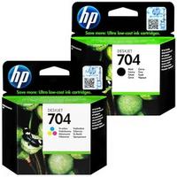 HP 704 Siyah CN692AE CN693AE Renkli Orijinal 2'li Set