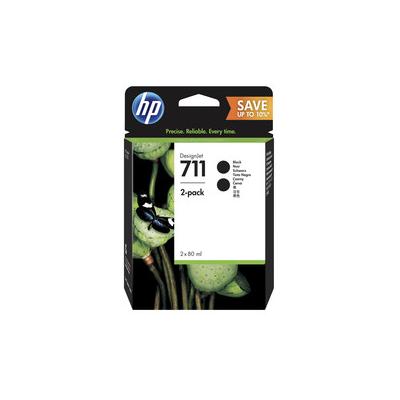 HP 711 P2V31A Siyah Orijinal Kartuş 2'li Set