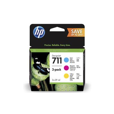 HP 711 P2V32A Renkli Orijinal Kartuş Seti
