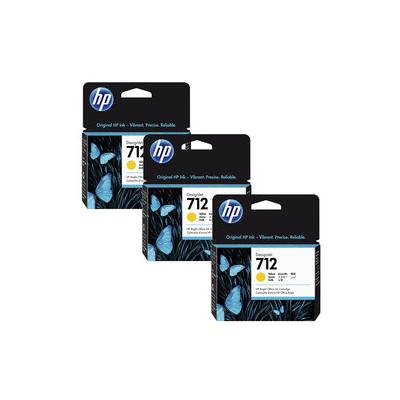 HP 712 3ED69A Sarı Orijinal Kartuş 3'lü Set
