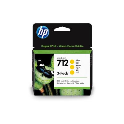HP 712 3ED79A Sarı Orijinal Kartuş 3'lü Set