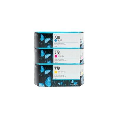 HP 738 Renkli Orijinal Kartuş Seti