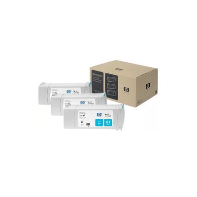 HP 81 C5067A Mavi Orijinal Kartuş 3'lü Set