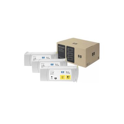 HP 81 C5069A Sarı Orijinal Kartuş 3'lü Set