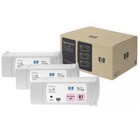 HP 81 C5071A Açık Kırmızı Orijinal Kartuş 3'lü Set