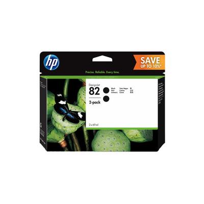 HP 82 P2V34A Siyah Orijinal Kartuş 2'li Set