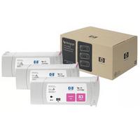 HP 83 C5074A Kırmızı Orijinal Kartuş 3'lü Set