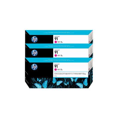 HP 91 C9484A Kırmızı Orijinal Kartuş 3'lü Set