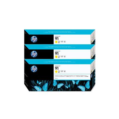 HP 91 C9485A Sarı Orijinal Kartuş 3'lü Set