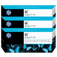 HP 91 C9486A Açık Mavi Orijinal Kartuş 3'lü Set