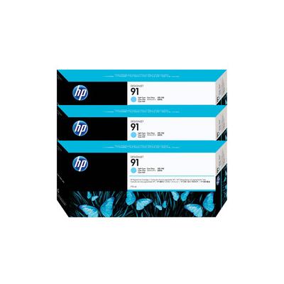 HP 91 C9486A Açık Mavi Orijinal Kartuş 3'lü Set