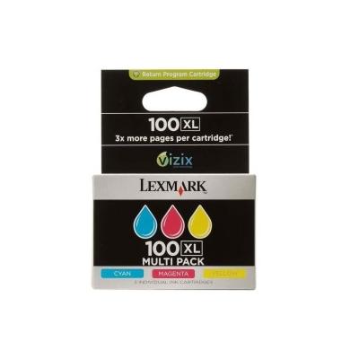 Lexmark 100XL 14N0850E Renkli Yüksek Kapasiteli Orijinal Kartuş Seti