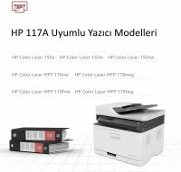 HP Color Laser 150a 117A Muadil Toner Çipli W2070A - W2071A - W2072A - W2073A