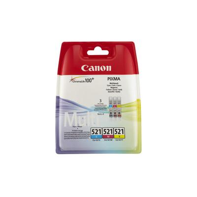 Canon CLI-521 2934B010 Renkli Orijinal Kartuş Seti