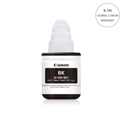 Canon G1400   Canon G2400   Canon G3400- GI 490 Yazıcılar için uyumlu 135 ml Siyah ORJİNAL Mürekkep GI-490
