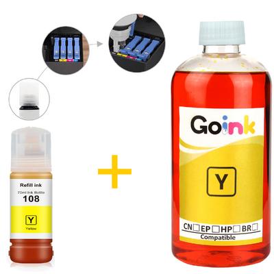 Goink EPSON 108 Sarı Mürekkep 500 ml + 70 ml (Muadil)