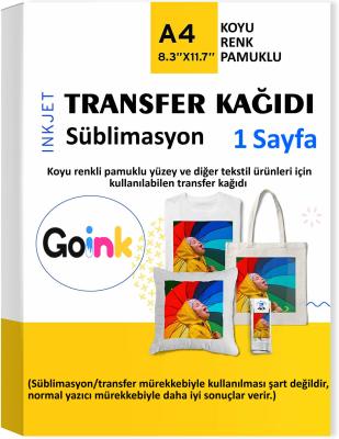 Goink Transfer Kağıdı (Koyu Renk Pamuklu Kumaş) - 180gsm - 1yp - A4